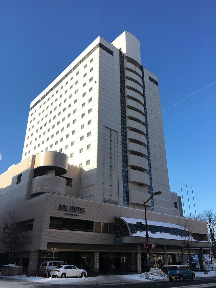 ART HOTEL Asahikawa的冬季外觀（2020年1月）