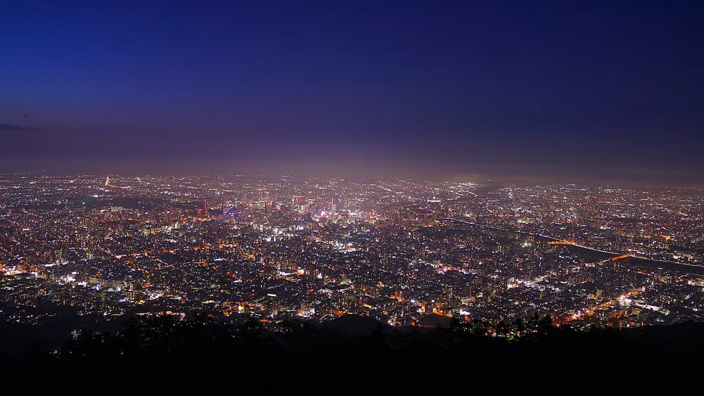 從藻岩山俯瞰札幌夜景(2026年7月)