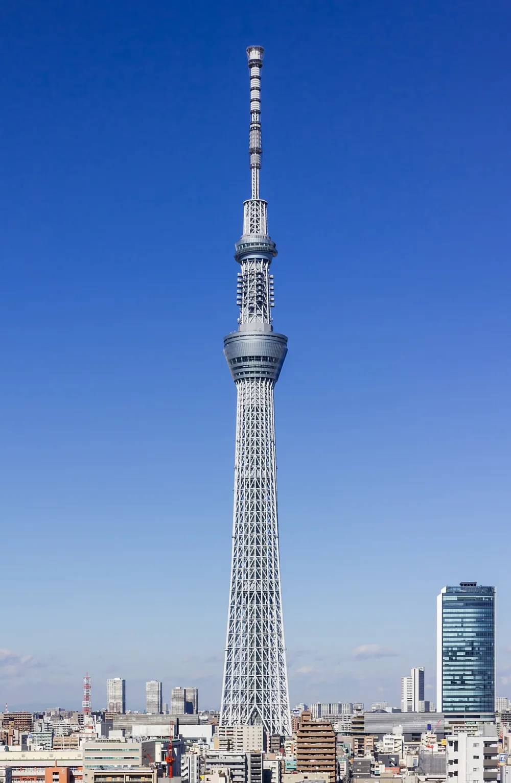 東京晴空塔與周邊市街(2014年)。